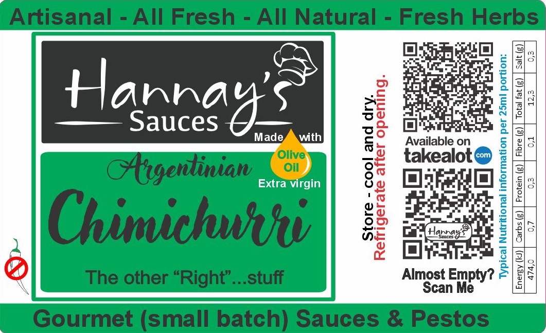 Hannay's Chimichurri 260ml-1L - Image 3