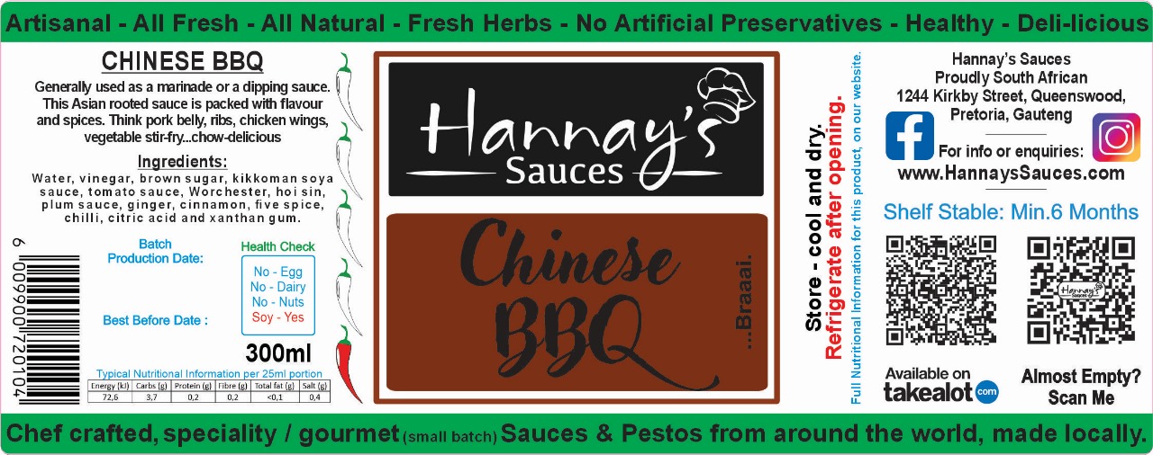 Hannay's Chinese BBQ 300ml - Image 5
