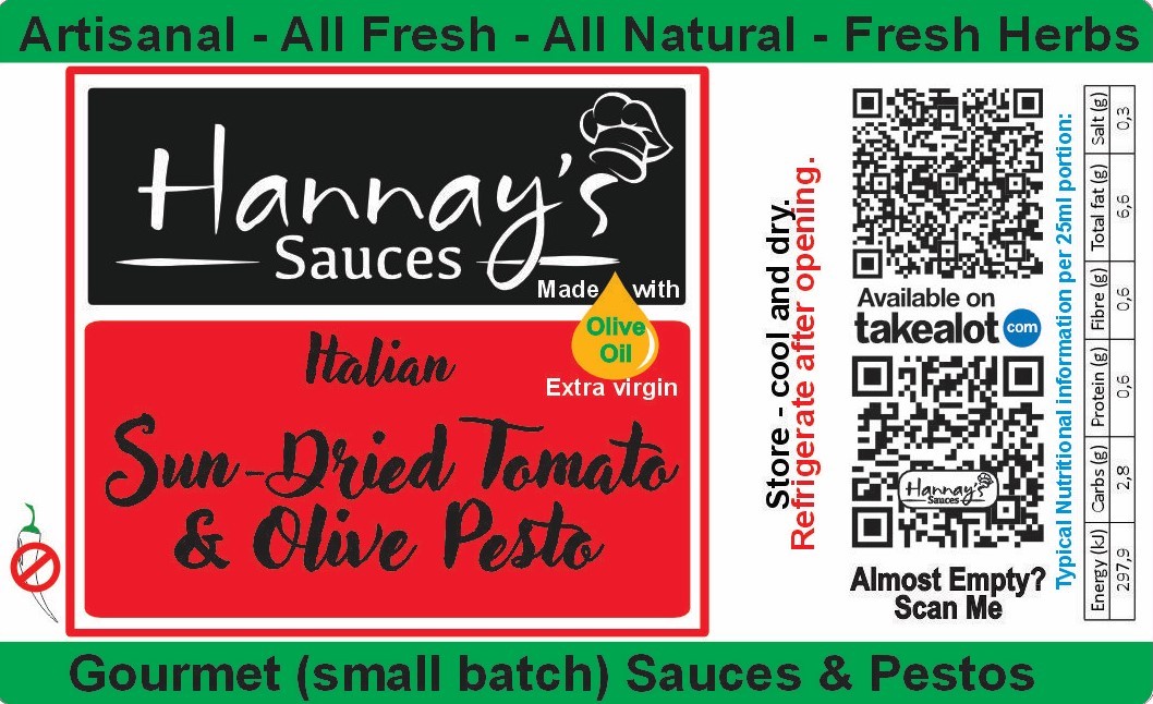 Hannay's Sun-Dried Tomato & Olive Pesto 260ml-1L - Image 4