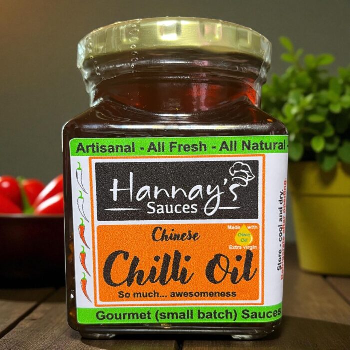 Hannay's Chinese Chilli Oil 260ml glass Jar